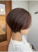 前髪なしショートボブ