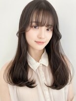 アドラーブル ココロ 新潟(adorable CoCoLo) 暗髪ヨシンモリシースルーバング*大人可愛い夏ナチュラルカール