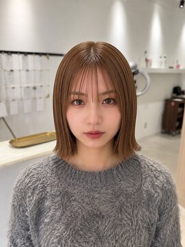 ビューバイネオリーブ 用賀店(Beau'r by neolive) ミディアムハッシュカットグレージュデザインカラー［用賀］