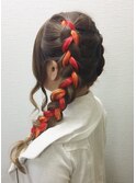 ワンタッチエクステ【編み込みアレンジ】　（ヘアセット）