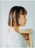 インナーカラー×内巻きスタイル