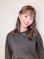 ブローチェアヴェダ 透明感たっぷりミディアムヘア【髪質改善/郡山/郡山美容室】