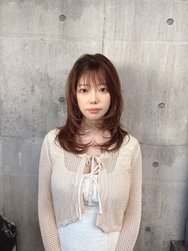 ワンズ リー 上大岡店(One's ly) レイヤーカット/ウェットヘア/オリーブベージュ[上大岡]