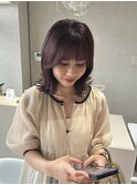 ブリーチ無しカシスピンク