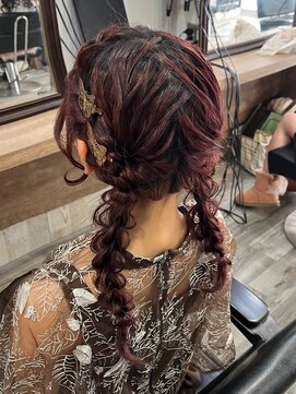 ヘアセット アリエス 新宿駅前店(aries) *.編みおろしツイン.*