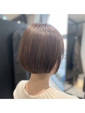 ジエクトアイロ 江坂駅前店(The Ect ilo) 似合わせボブ/マロンベージュ/細めハイライト