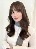 韓国風巻きレイヤー×くすみベージュ