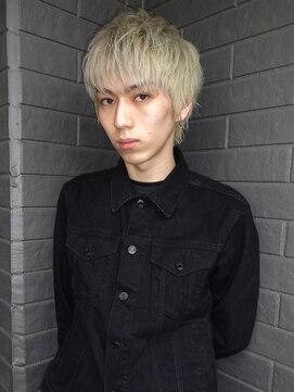 アビー(ABEY) メンズハイトーン/ホワイトベージュ/刈り上げなし/ウルフ