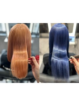 頭皮にダメージレスな商材を使用◎髪本来の美しさを引き出し、髪の芯から毛先まで潤う美艶ヘアー