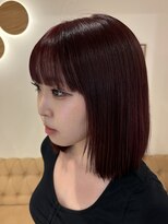 LUVISM 栄店/名古屋/ダブルカラー/ブリーチ/顔周りレイヤー/学割【5月1日OPEN(予定)】&nbsp;ボルドー/チェリーレッド/韓国ヘア/ダブルカラー/yuria