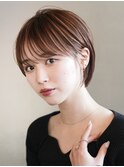 表参道白髪ぼかしハイライトミディアムボブアッシュグレー50代
