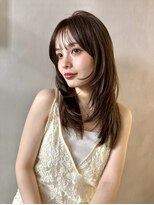 フィルムス 横浜(FILMS+) ひし形レイヤーボブハッシュ/顔周り/オリーブベージュ/横浜+