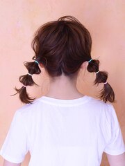 ぽわっと可愛い、キャンディヘアアレンジ