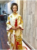 花魁や内掛け、特別な着物のヘアーセットと着付け早朝でも可能。
