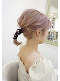 ボブポニーテールアレンジ　ヘアセット