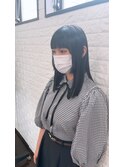 切りっぱなし姫カット