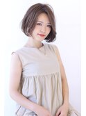 ローライトアッシュブラウン大人かわいいスリークボブ大人ボブ