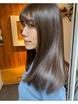 ガーランド (Garland) 大人ロング/レイヤーカット/水素カラー/ピンクベージュ/卵型