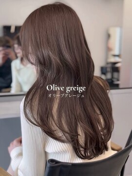 フォンズ(FONS) 赤みなし透明感オリーブグレージュ ブリーチなしダブルカラー