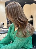 脱白髪染めハイライトカラー大人ベージュカラー艶カラー30代40代