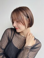 トルネード(TORNADO)&nbsp;大人ショートボブ前髪あり切りっぱなしボブ丸顔面長K20240914