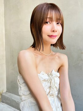 ケイト(kate) 【kate 大宮】ミルクティーベージュ×外はねボブ