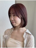 大人ボブ大人ショートボブ切りっぱなしボブ前髪あり前下がりボブ