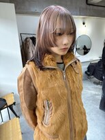 ラ キング(LA KING)&nbsp;グラデーションカラーバレイヤージュアッシュグレーボブウルフ