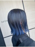 ブルーボブバレイヤージュ