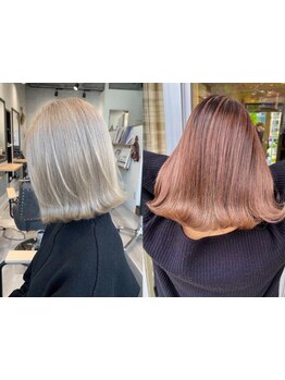 インナーカラー・ハイライトでこなれ感UP♪ケアブリーチ&ダブルカラーでダメージを抑えながらSNS映えヘアに