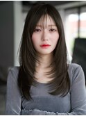 ☆レイヤーカット毛先ワンカールくせ毛風カール薄めバングデジパ