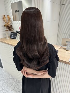 ペレ 栄 アネックス(PELE栄ANNEX) 韓国 くびれロング レイヤー ワンホンヘア 小顔前髪