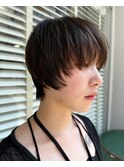 マッシュショート/グラデーション/ヘアカラー/ブラウン