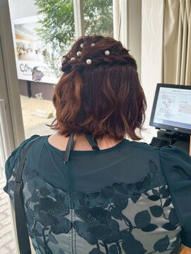 アエル キセラ川西(aeru) 編み込みハーフアップ【能勢電鉄絹延橋駅】