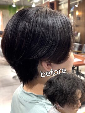 メンズ曲がる縮毛矯正/静岡メンズ縮毛矯正/静岡センターパート