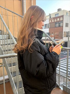 エムサロン 高崎あら町テラス店(emusalon) [mayuki]ブリーチしてベージュ強めのグレージュ