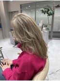 白髪ぼかしハイライトカラー