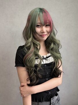 ヘアーディア(Hair...DiA) グリーン×ピンク