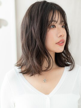 カバーヘア ブリス 上尾西口店(COVER HAIR bliss) 小顔シースルーバングクラゲヘア黒髪くびれミディアム20代30代X