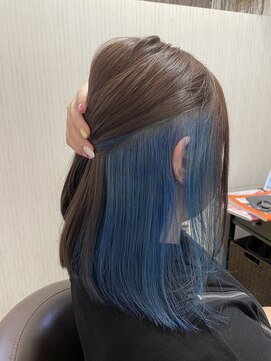 ヘアーグランデシーク(Hair Grande Seeek) インナーカラーアクセントブルー