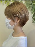 ハイトーンショート/ミルクティー/ショートボブ
