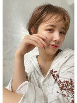 ヘアサロンエム 渋谷店(HAIR SALON M) ミルクティーテラコッタショート