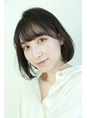 小顔　ぱつっとボブ/30代40代50代
