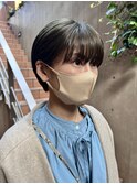 ダークアッシュとオリーブを混ぜたブリーチなしカラー♪