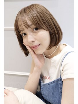 ネオリーブギンザ 銀座店(Neolive GINZA) (銀座/髪質改善) ミニボブ　ミルクティーカラー