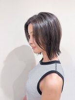 ロロン 下高井戸(LORONG)&nbsp;切りっぱなしボブ　グレージュ　ハイライト