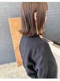 切りっぱなしボブ&こっくりブラウンカラー