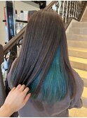 インナーカラーダブルカラー寒色ハイトーンカラーケアブリーチ