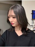 ダブルカラーブリーチインナーカラー顔周りレイヤー