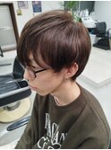 ショートマッシュウルフ(ベージュアッシュ)(ポイントハイライト)